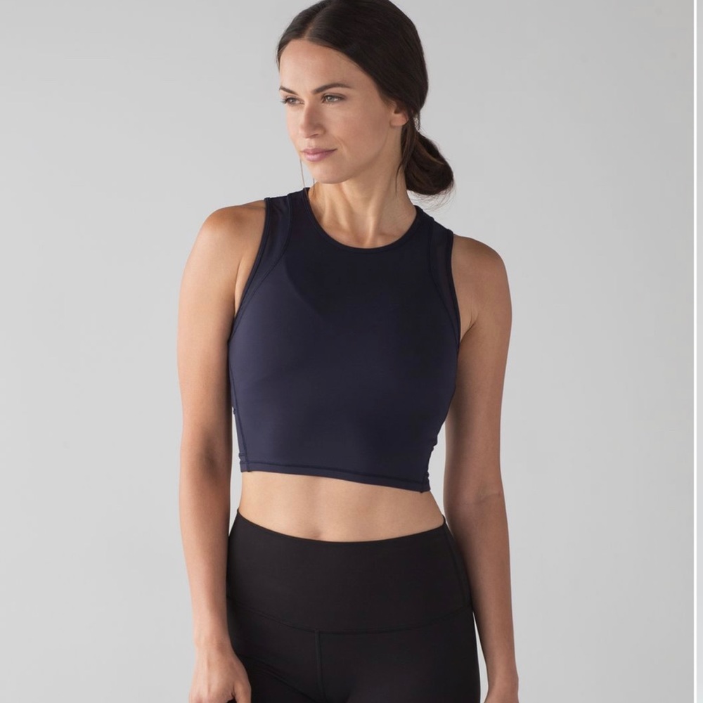 LULULEMON KEEP IT CROPPED TANK - MIDNIGHT NAVY SZ 6
